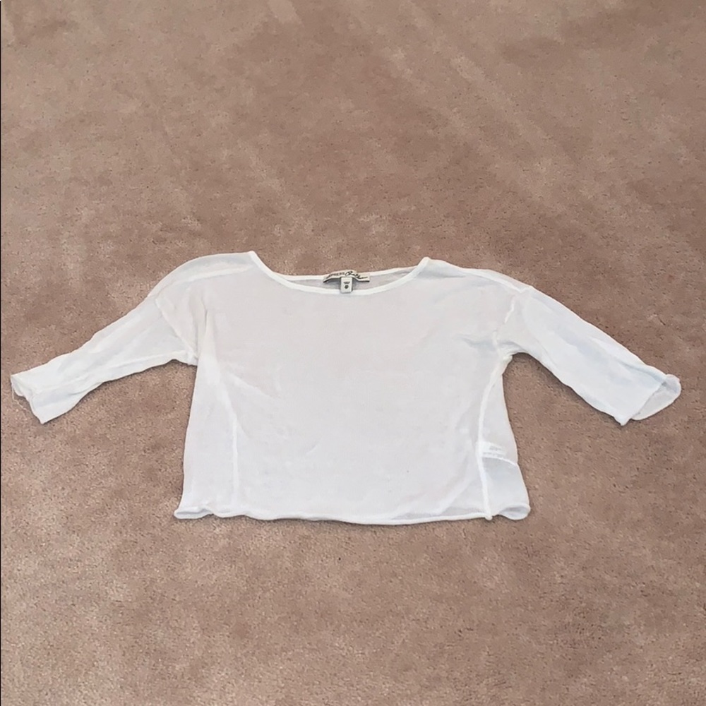 COPY - Express Sheer White Crop Top